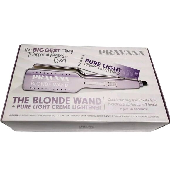 Pravana Accessories - Pravana The Blonde Wand Flat Iron + 6 3oz Pure Light Cream Lighteners
